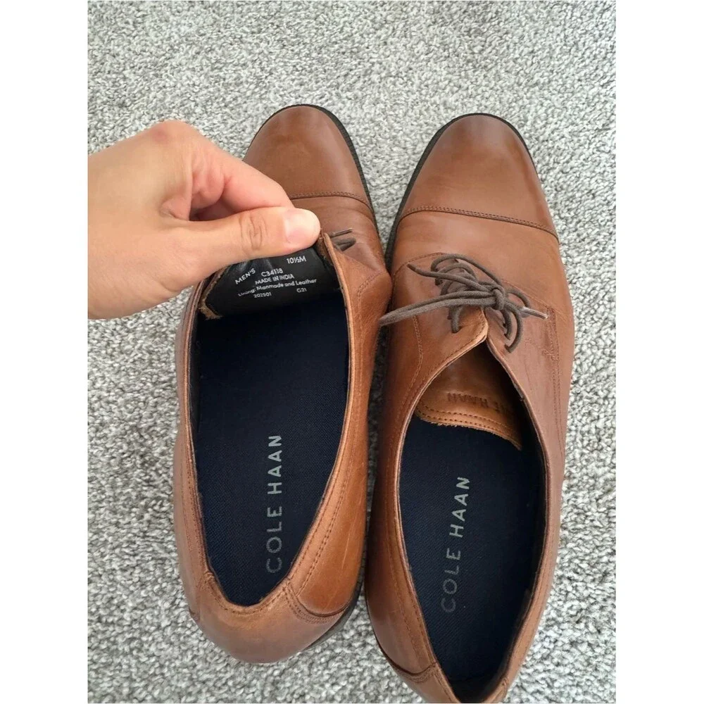 Cole Haan Modern Essentials Cap Toe Oxford C34138 British Tan Men’s 10.5